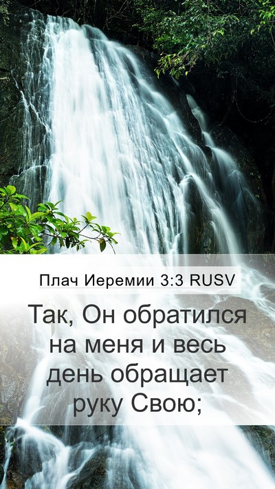 Плач Иеремии 3:3 RUSV Bible Verse Image