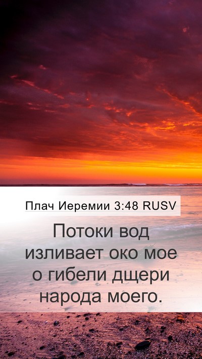 Плач Иеремии 3:48 RUSV Bible Verse Image