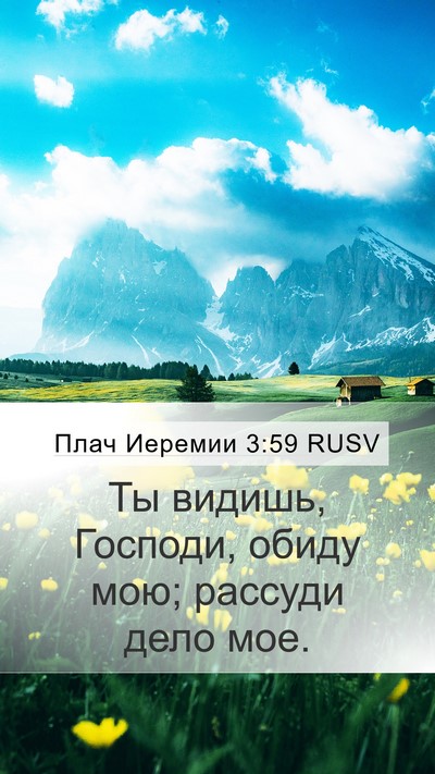 Плач Иеремии 3:59 RUSV Bible Verse Image