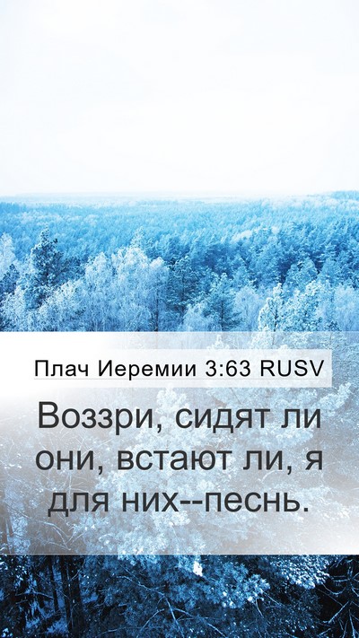 Плач Иеремии 3:63 RUSV Bible Verse Image