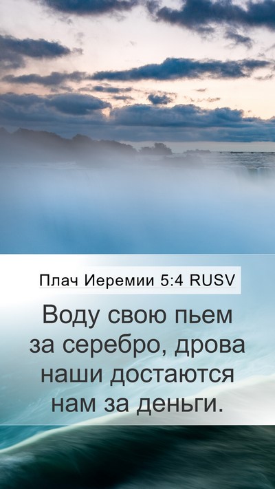 Плач Иеремии 5:4 RUSV Bible Verse Image