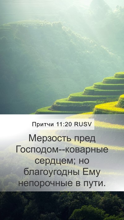Притчи 11:20 RUSV Bible Verse Image