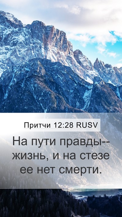 Притчи 12:28 RUSV Bible Verse Image