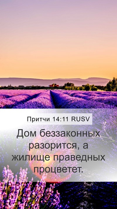 Притчи 14:11 RUSV Mobile Phone Wallpaper - Дом беззаконных разорится, - Mobile Bible Verse Wallpaper