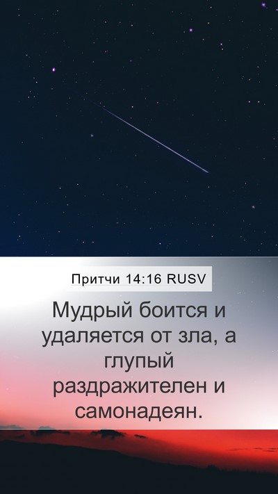 Притчи 14:16 RUSV Bible Verse Image