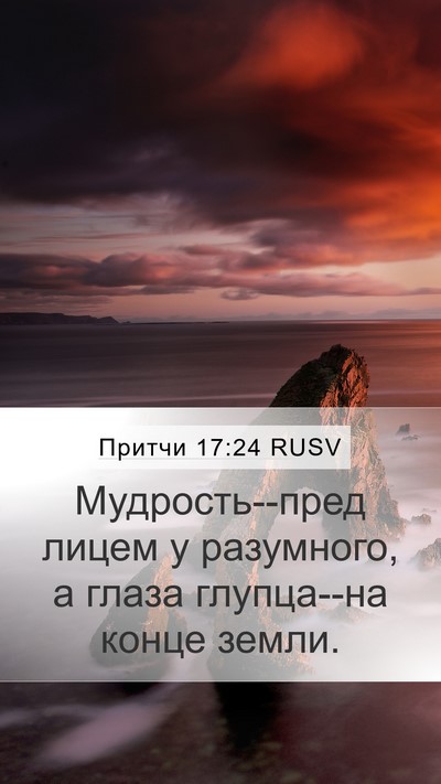 Притчи 17:24 RUSV Bible Verse Image