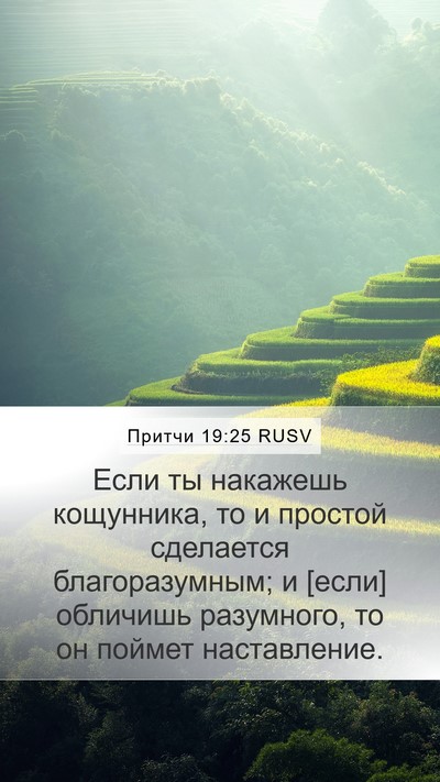 Притчи 19:25 RUSV Bible Verse Image