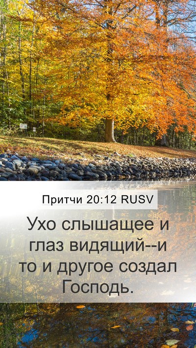 Притчи 20:12 RUSV Bible Verse Image
