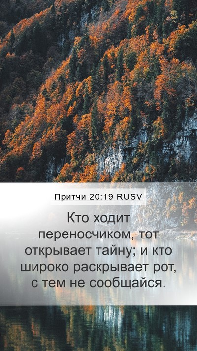 Притчи 20:19 RUSV Bible Verse Image