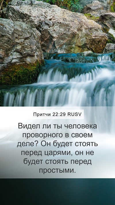 Притчи 22:29 RUSV Bible Verse Image