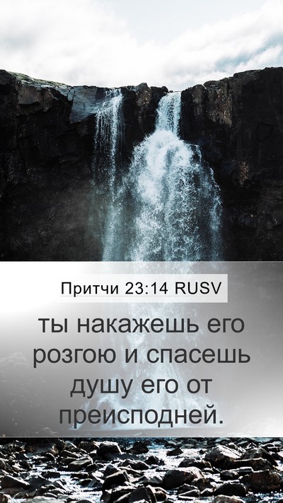 Притчи 23:14 RUSV Bible Verse Image