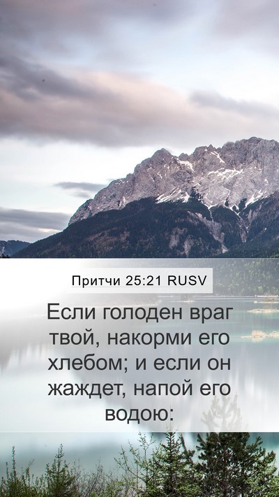 Притчи 25:21 RUSV Bible Verse Image