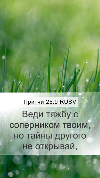 Притчи 25:9 RUSV Bible Verse Image