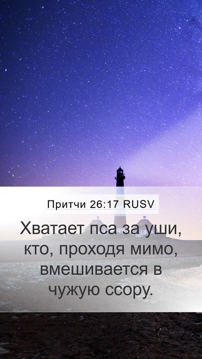 Притчи 26:17 RUSV Bible Verse Image
