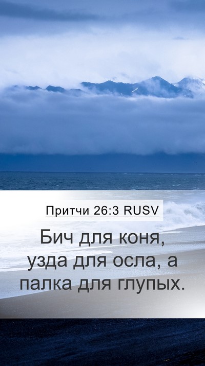 Притчи 26:3 RUSV Bible Verse Image