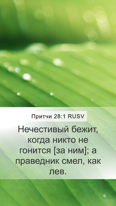 Притчи 28:1 RUSV Bible Verse Image