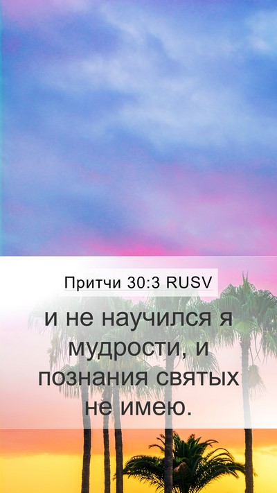 Притчи 30:3 RUSV Bible Verse Image