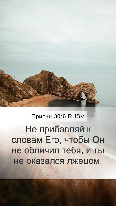 Притчи 30:6 RUSV Bible Verse Image