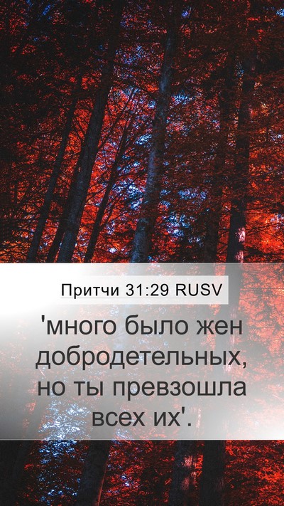Притчи 31:29 RUSV Bible Verse Image