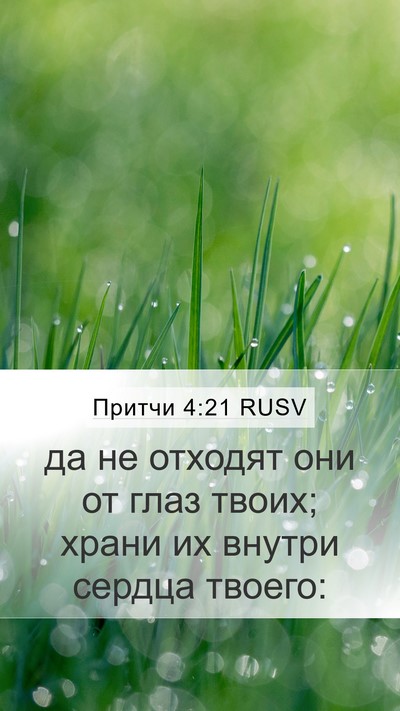 Притчи 4:21 RUSV Bible Verse Image
