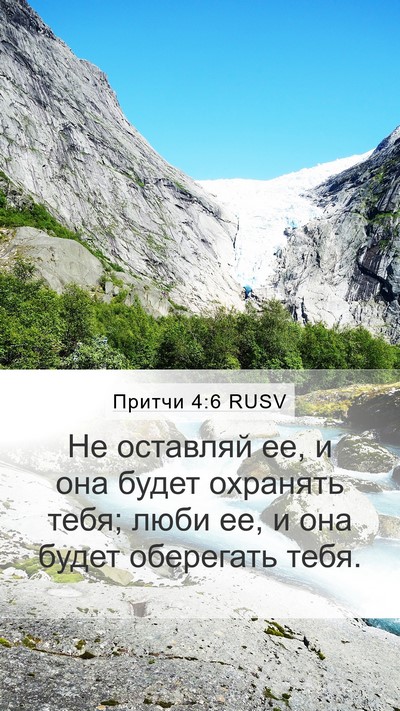 Притчи 4:6 RUSV Bible Verse Image