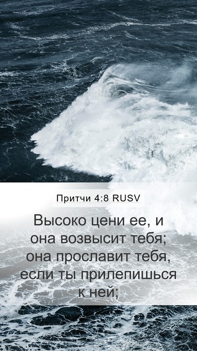 Притчи 4:8 RUSV Bible Verse Image