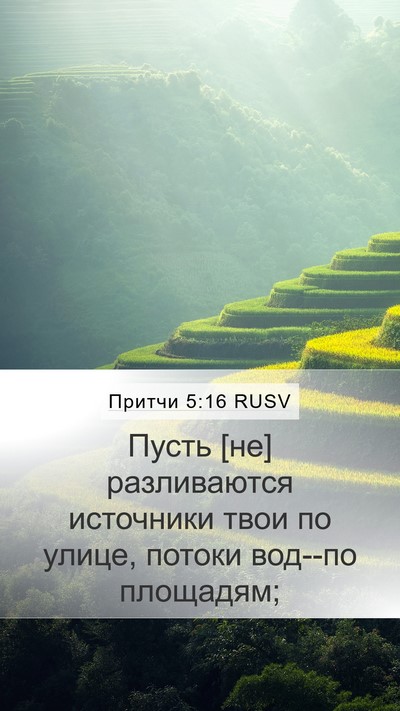 Притчи 5:16 RUSV Bible Verse Image