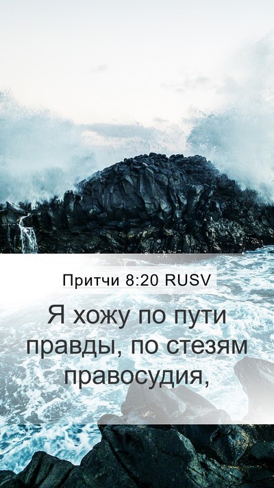 Притчи 8:20 RUSV Bible Verse Image
