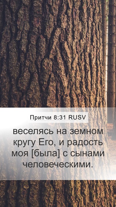 Притчи 8:31 RUSV Bible Verse Image