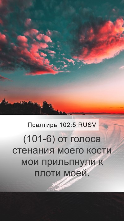 Псалтирь 102:5 RUSV Mobile Phone Wallpaper - (101-6) от голоса стенания - Mobile Bible Verse Wallpaper