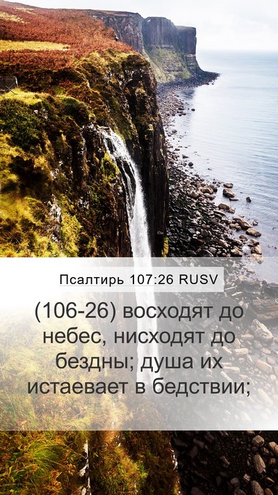 Псалтирь 107:26 RUSV Bible Verse Image