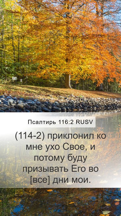 Псалтирь 116:2 RUSV Bible Verse Image