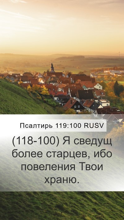 Псалтирь 119:100 RUSV Bible Verse Image