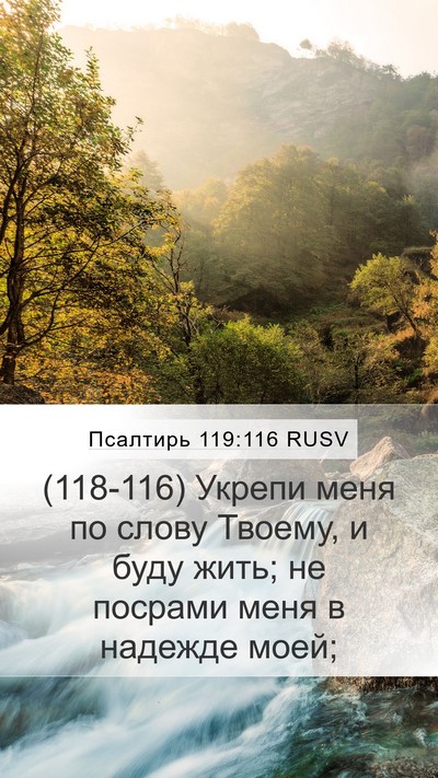 Псалтирь 119:116 RUSV Bible Verse Image