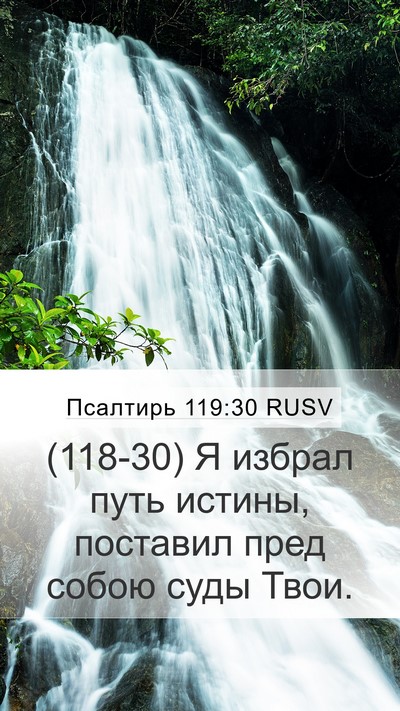 Псалтирь 119:30 RUSV Bible Verse Image