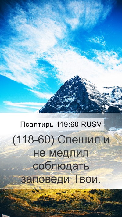 Псалтирь 119:60 RUSV Bible Verse Image