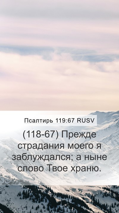 Псалтирь 119:67 RUSV Bible Verse Image