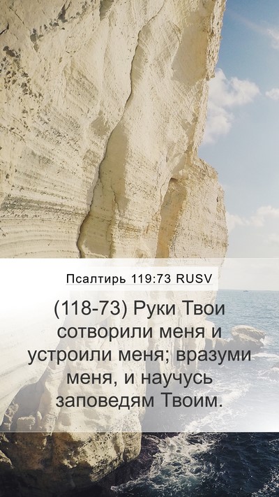 Псалтирь 119:73 RUSV Bible Verse Image