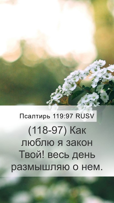 Псалтирь 119:97 RUSV Bible Verse Image