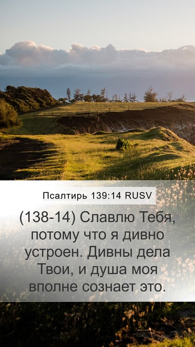 Псалтирь 139:14 RUSV Bible Verse Image