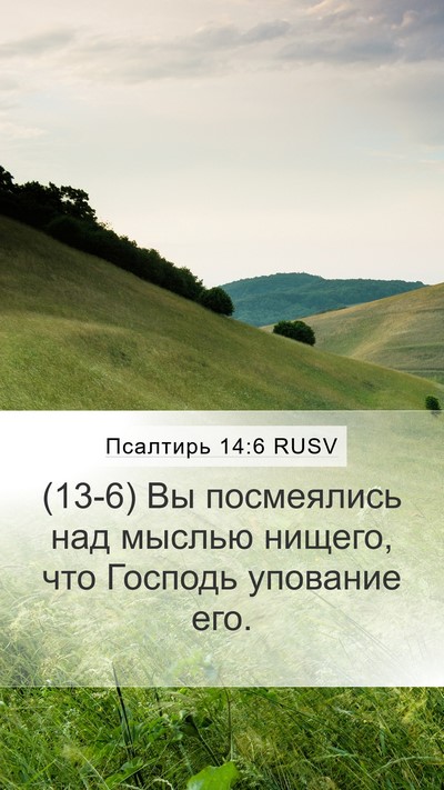 Псалтирь 14:6 RUSV Mobile Phone Wallpaper - (13-6) Вы посмеялись над - Mobile Bible Verse Wallpaper