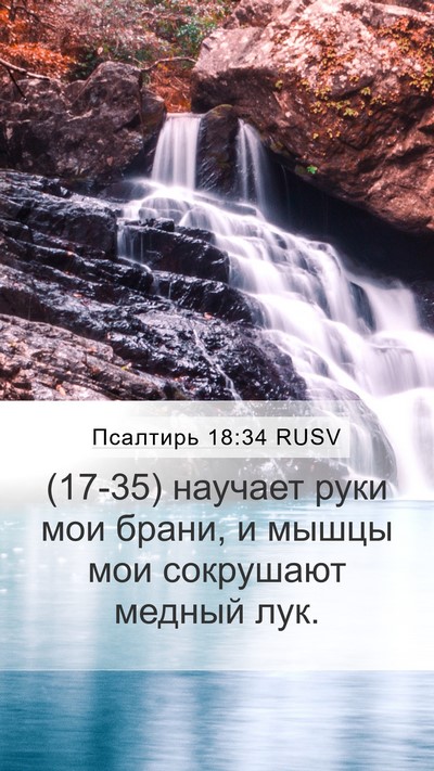 Псалтирь 18:34 RUSV Bible Verse Image