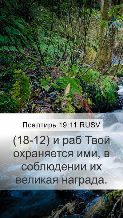 Псалтирь 19:11 RUSV Mobile Phone Wallpaper - (18-12) и раб Твой охраняется - Mobile Bible Verse Wallpaper
