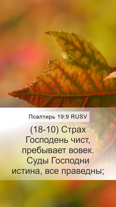 Псалтирь 19:9 RUSV Bible Verse Image