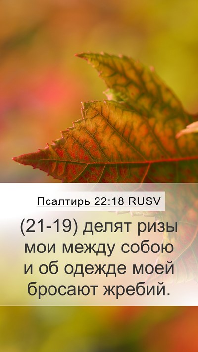 Псалтирь 22:18 RUSV Mobile Phone Wallpaper - (21-19) делят ризы мои между - Mobile Bible Verse Wallpaper
