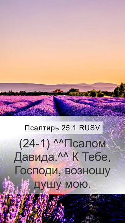 Псалтирь 25:1 RUSV Bible Verse Image