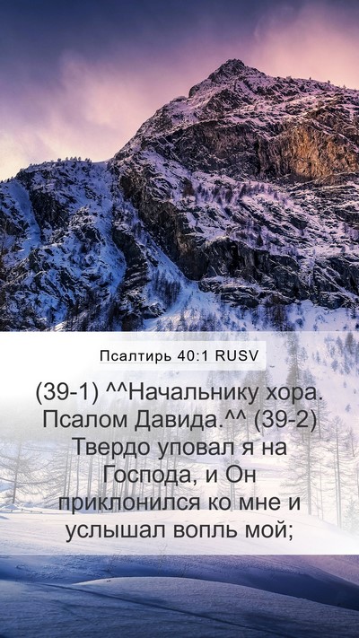 Псалтирь 40:1 RUSV Bible Verse Image