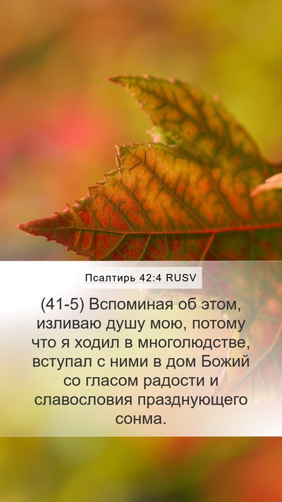 Псалтирь 42:4 RUSV Bible Verse Image