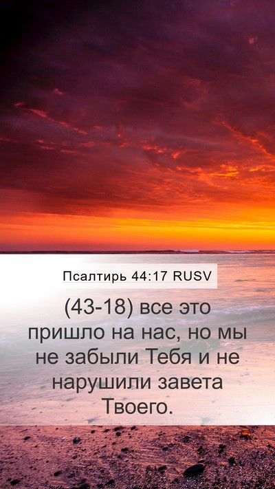 Псалтирь 44:17 RUSV Mobile Phone Wallpaper - (43-18) все это пришло на нас, - Mobile Bible Verse Wallpaper