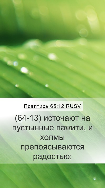 Псалтирь 65:12 RUSV Bible Verse Image